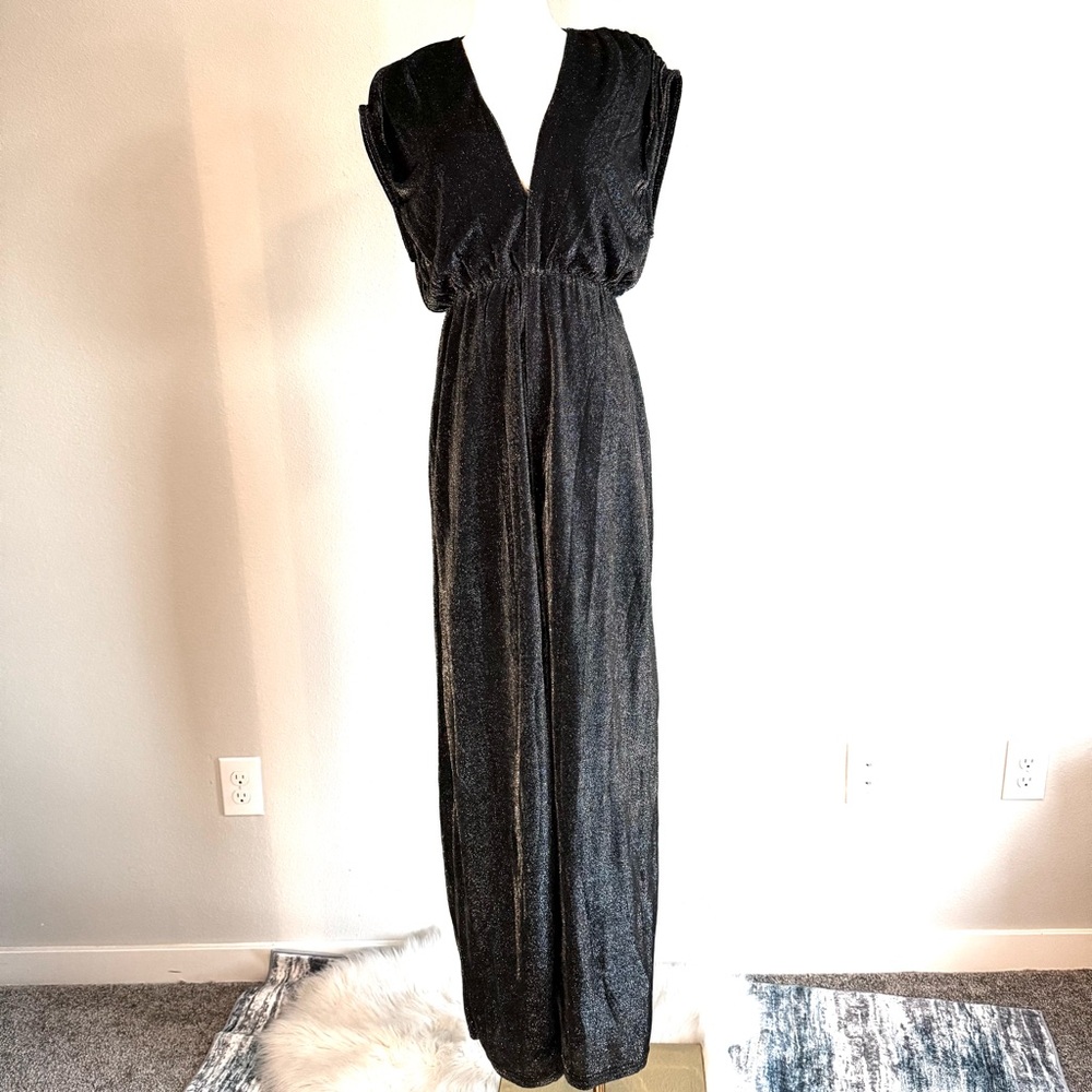 By Together Black Metallic Jumpsuit for Cocktail Nights